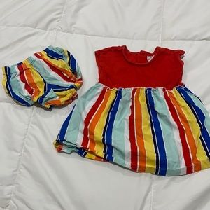 Hanna Andersson Rainbow Dress with Bloomers